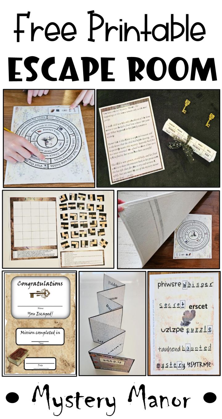 the free printable escape room for kids to play with and learn how to use it