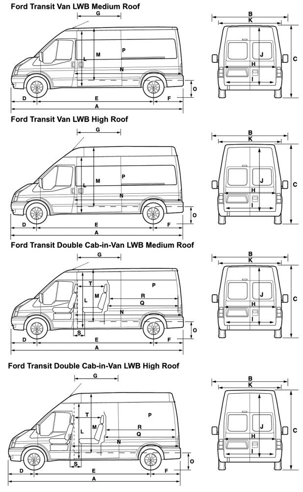 an image of a van with measurements for the doors and side windows, including the front door