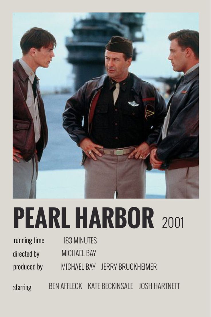 the poster for pearl harbor starring two men in uniform and one wearing a pilot's hat