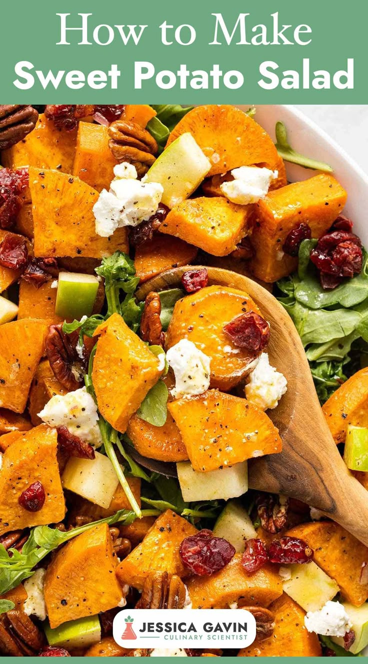 a white bowl filled with sweet potato salad