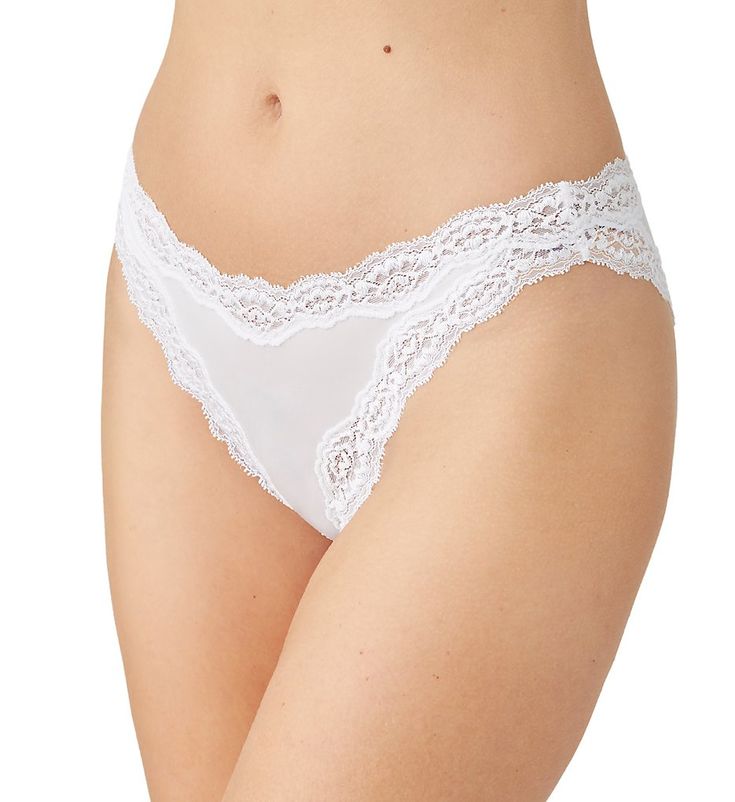 Slide into the silky softness of this hi-leg brief panty. Stretch floral lace is sewn along the edges to give you a comfortable fit. Made of nylon and spandex with cotton crotch liner. Stretch floral lace is sewn along waist and leg openings for a self-adjusting fit. Lustrous microfiber knit feels silky soft on the skin for lasting comfort. High cut legs make your legs look longer. Seamless rear. Mid-rise styling. Moderate, "cheeky" rear coverage. Inner side has fabric/care info tag. Cotton crot Make Your Legs Look Longer, Retro Chic, Stretch Lace, Underwire Bra, High Cut, Fabric Care, Floral Lace, Mid Rise, Comfort Fit