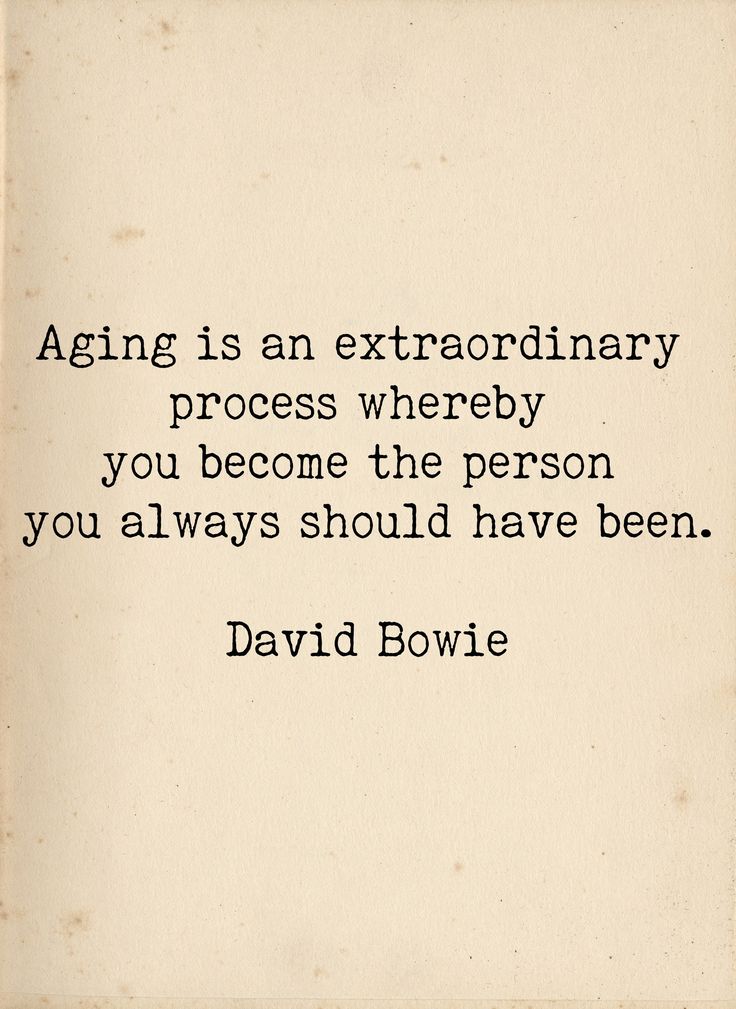 a quote from david bovie about aging