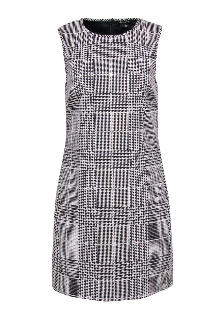 Current Boutique-Theory - Ivory & Black Houndstooth Sheath Dress Sz 8 Theory Dress, Black Houndstooth, Preppy Look, Platform Loafers, Size 8 Dress, Fall Season, Sheath Dress, Perfect Dress, Day Dresses