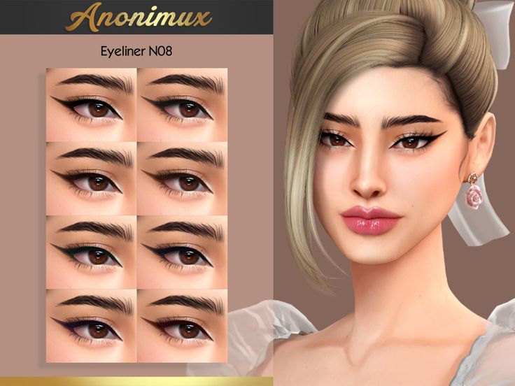 an animated image of a woman's eyes and eyebrows