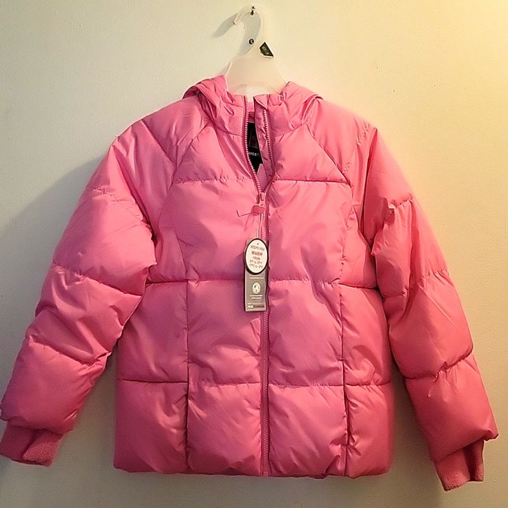 Swiss Tech Puffer Jacket With Velour Lining! Sure To Keep You Warm On Even The Coldest Day! Size Kids Xl (14-16) Pink Hooded Puffer Jacket For Spring, Spring Puffer Jacket For Outdoor Activities, Pink Puffer Jacket With Pockets For Outdoor, Pink Winter Puffer Jacket For Outdoor Activities, Pink Puffer Jacket For Winter Outdoor Activities, Pink Puffer Outerwear For Outdoor, Pink Winter Outerwear For Outdoor Activities, Pink Puffer Jacket For Outdoor Activities, Casual Pink Puffer Jacket For Outdoor