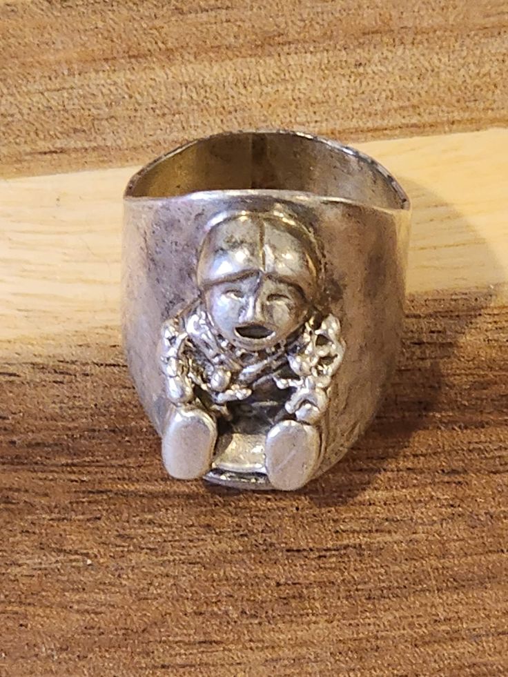 Vintage Carol Felley Storyteller Ring in sterling silver will look great and would make a great addition to your collection. Stamped 87, size 8 but could be resized by a jeweler. Vintage Open Ring For Ceremonial Occasions, Ceremonial Symbolic Hand Cast Rings, Antique Silver Signet Ring For Ceremonial Use, Spiritual Hand Cast Rings For Anniversary, Heirloom Sterling Silver Hand Cast Jewelry, Heirloom Hand Cast Sterling Silver Jewelry, Heirloom Antique Silver Ring Jewelry, Heirloom Style Antique Silver Ring Jewelry, Heirloom Antique Silver Ring