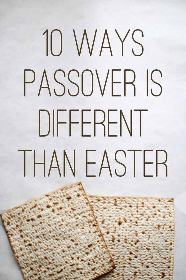 two crackers sitting on top of each other with the words 10 ways passover is different than easter