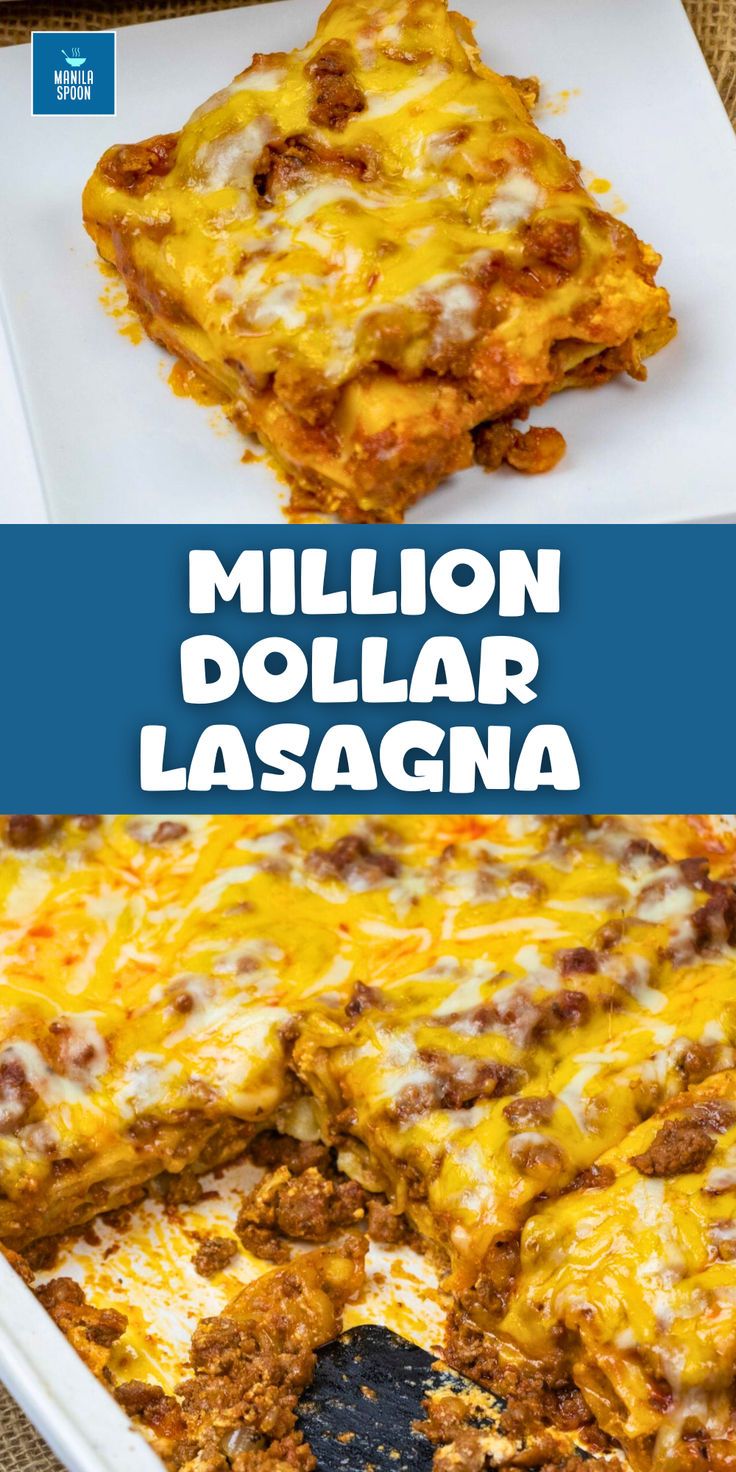 Easy Creamy Million Dollar Lasagna Million Dollar Lasagna, Authentic Italian Lasagna, Ground Beef And Italian Sausage, Easiest Dinner Recipes, Creamy Pasta Bake, Easiest Dinner, Favorite Dinner Recipes, Sausage Lasagna, Recipe For Christmas