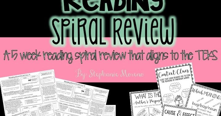 the reading spiral review is shown with text and pictures to help students understand what they are reading