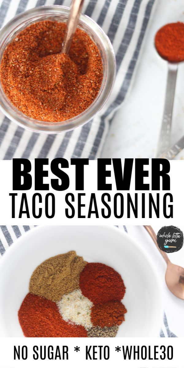 the best ever taco seasoning is in a bowl