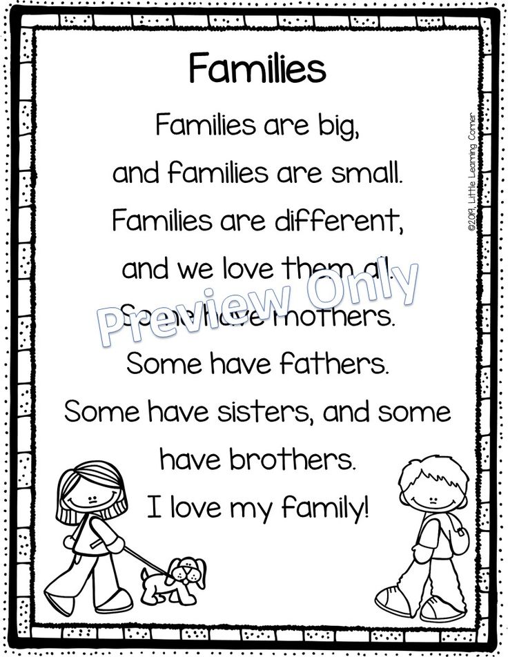 a coloring page with the words families on it