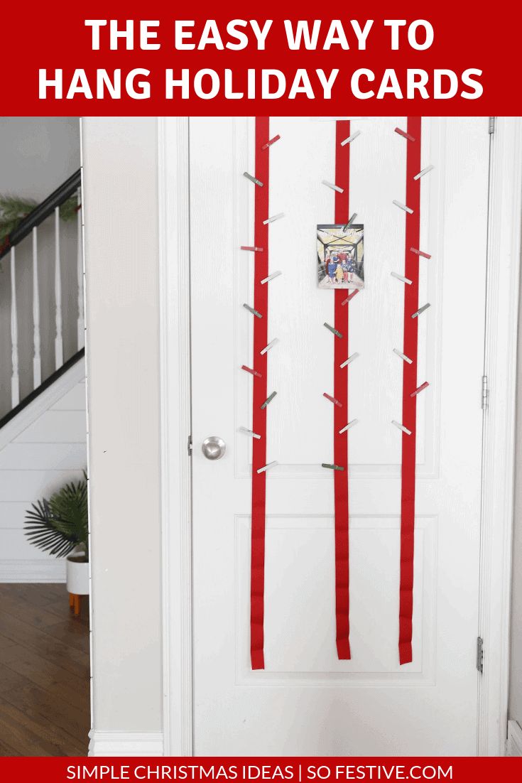 the easy way to hang holiday cards is to make them look like they're ready for christmas