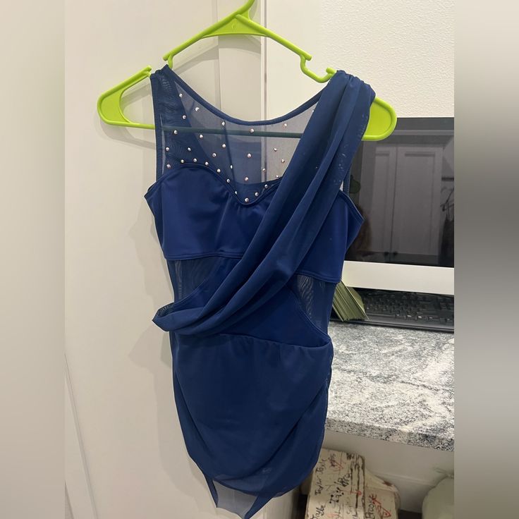 Adult Small Dance Navy Costume Never Worn Great Condition Dark Blue Dance Costumes, Blue Lyrical Dance Costumes, Navy Lyrical Dance Costume, Light Blue Lyrical Dance Costumes, Navy Blue Lyrical Costume, Lyrical Dance Costumes, Navy Costume, Dresses Dance, Jazz Costumes