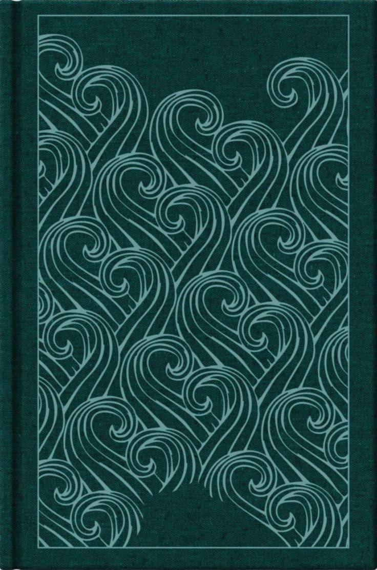 a green book with swirls on the cover