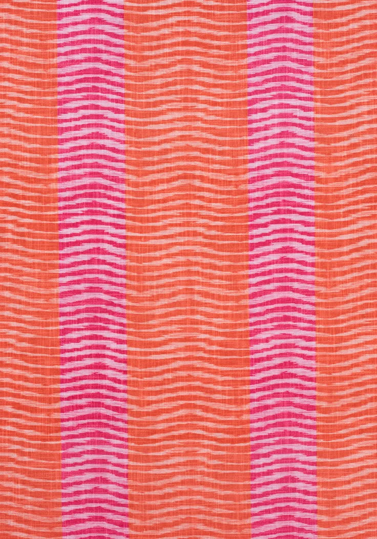 an orange and pink striped fabric