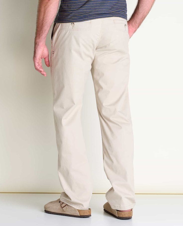 A relaxed fit for a relaxed dude who craves style but not sloppiness. Super soft, organic cotton-made twill will make ya feel good inside and out. Relaxed Fit Chinos With Comfort Waistband And Straight Leg, Solid Color Straight Relaxed Fit Chinos, Casual Straight Fit Cotton Bottoms, Casual Cotton Straight Fit Bottoms, Relaxed Fit Chinos With Comfort Waistband, Casual Cotton Bottoms With Straight Fit, Cotton Chinos With No Pockets And Tapered Leg, Cotton Chinos With Five Pockets For Spring, Unstructured Cotton Bottoms With Straight Hem