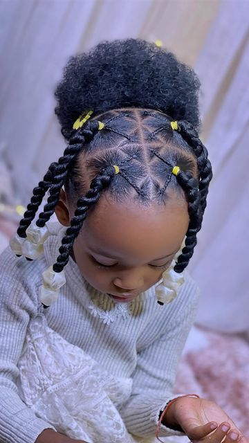 Simple Toddler Hairstyles, Toddler Hairstyles Girl Black, Twist Hairstyles For Kids, Quick Toddler Hairstyles Black, Kids Hair Styles, Wavy Hair Hairstyles, Black Toddler Hairstyles, Hairstyles For Wavy Hair, Black Baby Girl Hairstyles