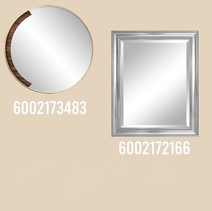 an image of a mirror that is on the wall and has numbers in front of it