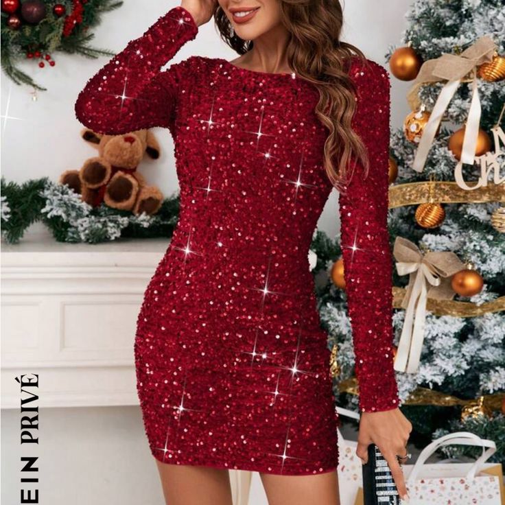 Sparkly Perfect For The Holidays Never Worn This Dress Did Not Fit Me. Unfortunately Missed The Return Window. Red Winter Party Bodycon Dress, Winter Party Red Bodycon Dress, Red Mini Dress For Holiday Party, Red Mini Dress For Winter Holiday Party, Red Long Sleeve Bodycon Holiday Dress, Red Long Sleeve Holiday Bodycon Dress, Red Long Sleeve Bodycon Dress For Holidays, Red Mini Bodycon Dress For Holidays, Holiday Red Mini Length Bodycon Dress