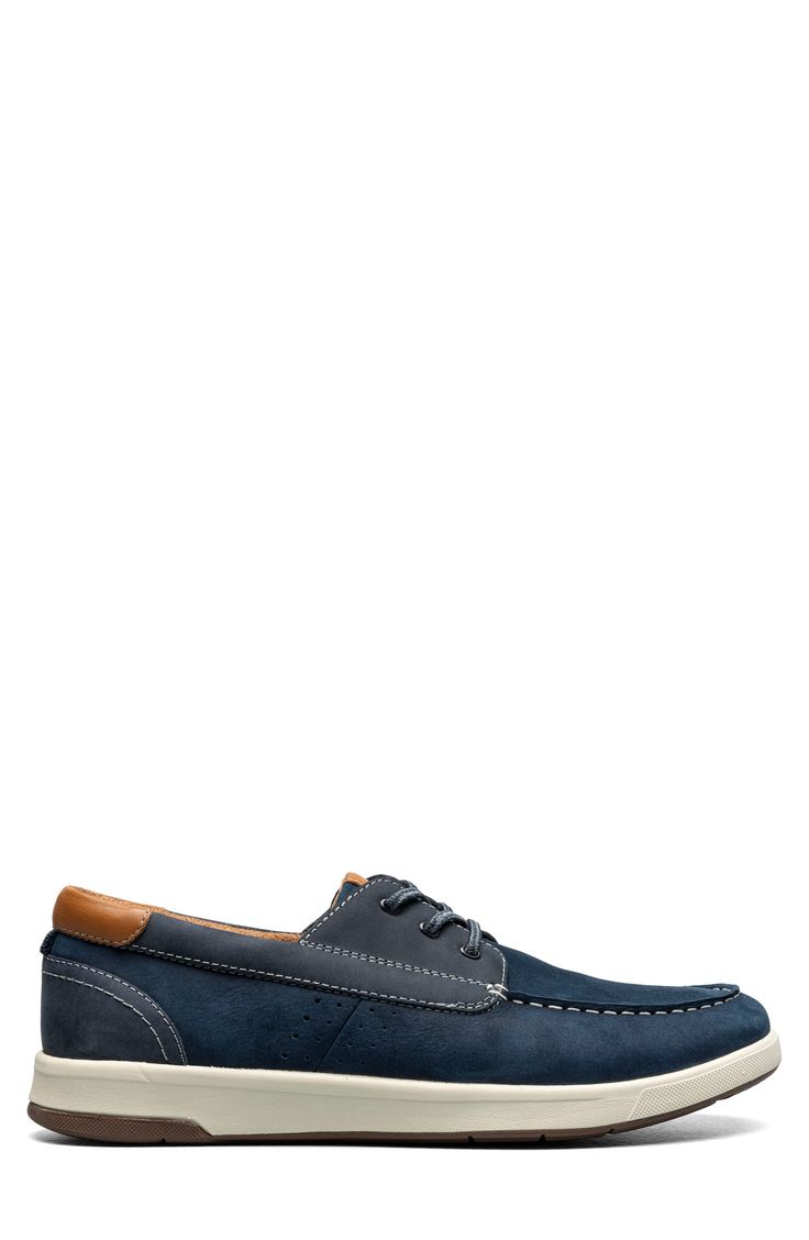 Add a sophisticated footnote to your casual looks with this leather boat shoe grounded by a cushioned footbed and flexible rubber sole. Lace-up style Cushioned footbed Leather upper/textile lining/rubber sole Imported Leather Boat Shoes, Shoe Men, Boat Shoe, Up Styles, Boat Shoes, Crossover, Casual Looks, Rubber Sole, Shoes Mens