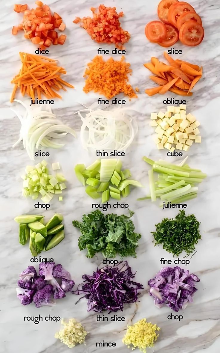 an image of chopped vegetables on a table