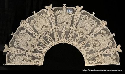 Art_Nouveau_Lace_Museum_E1894 European Art, Cross Stitch Embroidery, Embroidery Stitches, Lace Trim, Art Nouveau, Cross Stitch, Trim, Embroidery, Lace