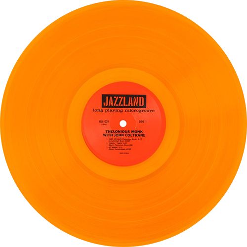 an orange vinyl record with the word jazzland on it