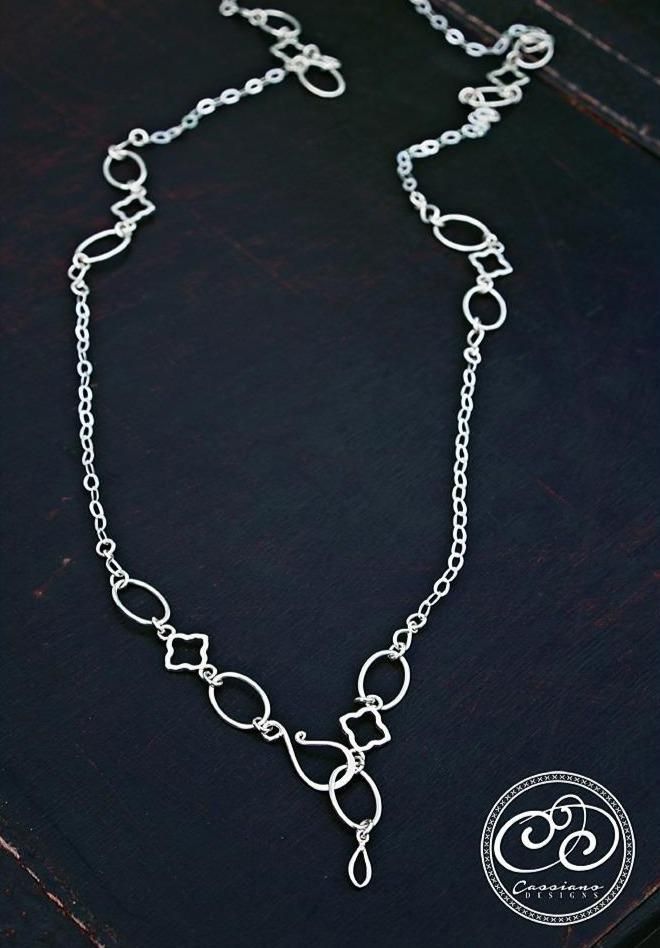 Carson Necklace - Cassiano Designs Modern Twist Sterling Silver Necklace, Silver Chain Lariat Necklace, Modern Twist Silver Sterling Silver Necklace, Modern Twist Sterling Silver Necklace In Silver, Silver Sterling Lariat Necklace, Modern Lariat Necklaces With Cable Chain, Modern Silver Chain Lariat Jewelry, Modern Silver Lariat Chain Jewelry, Elegant Sterling Silver Lariat Necklace With Chain