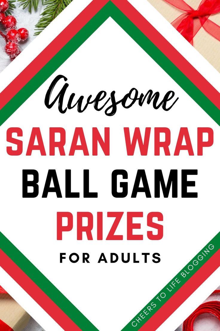 some christmas presents with the words awesome saran wrap ball game prizes for adults