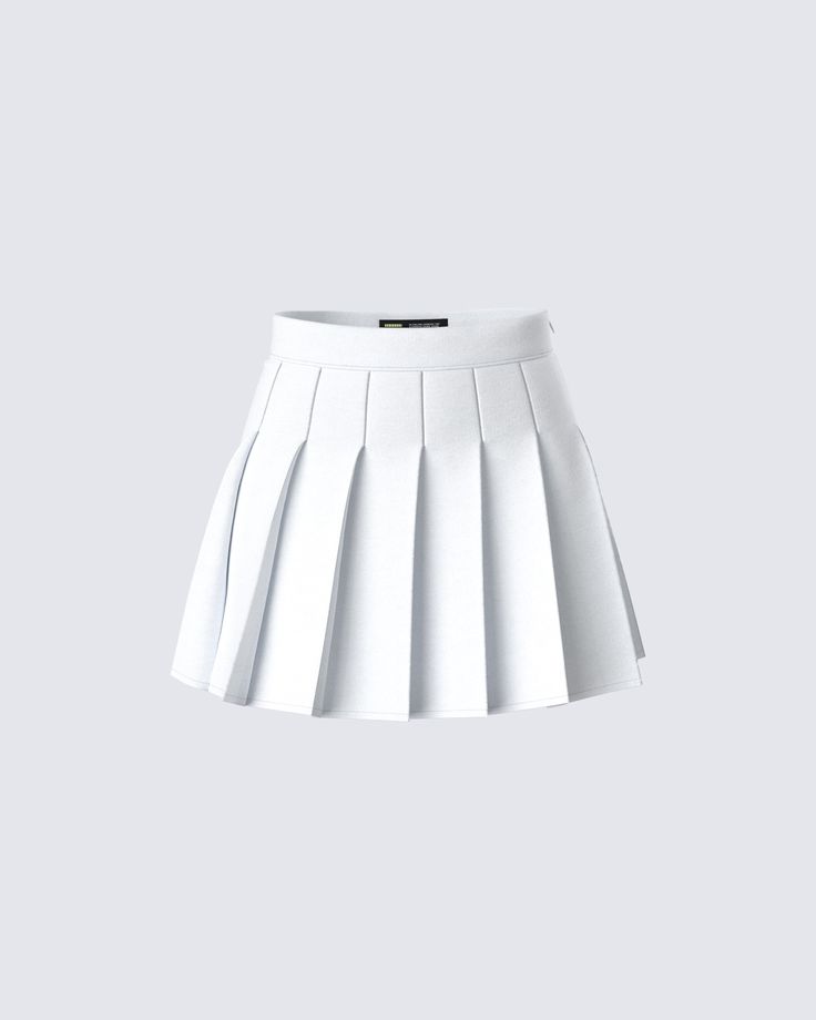 Bella White Pleated Tennis Skirt Bella Princess, Tennis Skirt Aesthetic, Chiffon Cami Tops, White Pleated Tennis Skirt, White Skirt Outfits, Skirt Aesthetic, The Bleachers, White Tennis Skirt, White Pleated Skirt