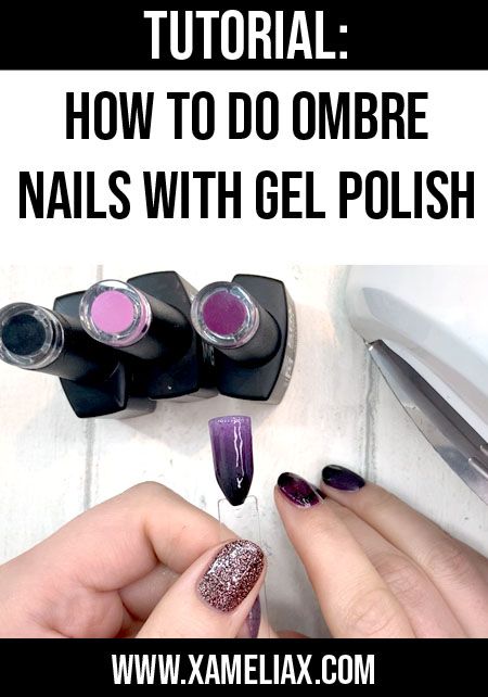 How to do ombre gel nails with this easy nail art tutorial! Gel Nail Gradient, Ombre Nails Hacks, How To Paint With Gel Nail Polish, Diy Ombre Gel Nails Art Tutorials, Gel Nail How To Tutorials, How To Do Gradient Gel Nails, How To Create Ombre Gel Nails, Diy Ombre Nails With Gel Polish, Nail Gel Ombre