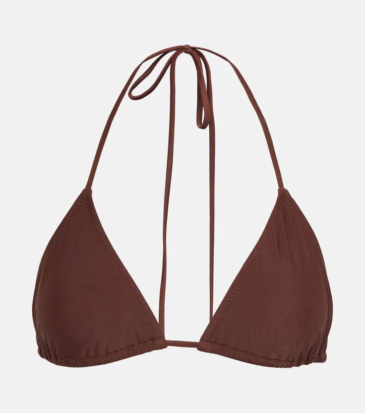 Bell Bikini Top in Brown - Bananhot | Mytheresa Sun Kissed, Wrap Around, Bell Bottoms, Confidence