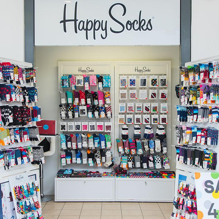 the happy socks store is open for customers to purchase their goods and have them on sale