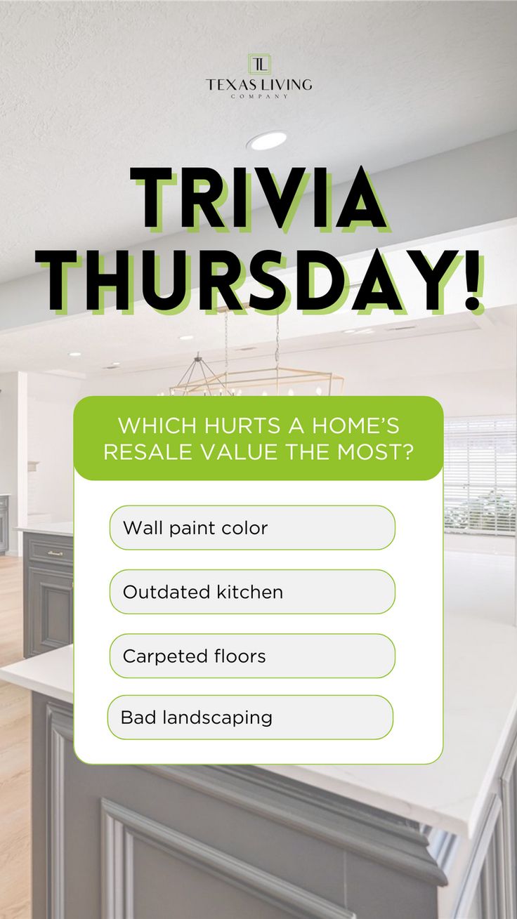 the website for trivia thursday, which shows an image of a kitchen