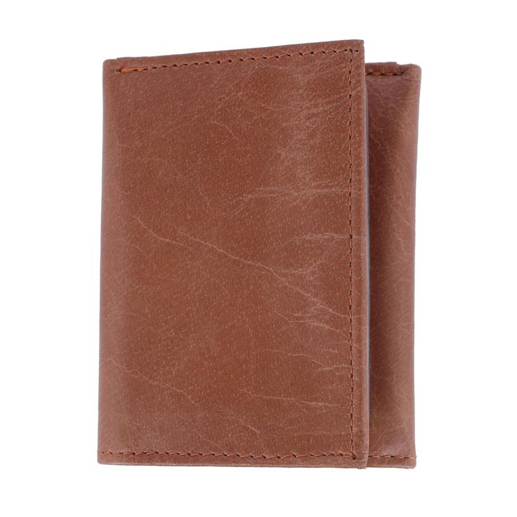 Quality leather makes up this traditional trifold pocket wallet. A touch of fashion is on the front with a contrast color patch. In addition to the standard bill slot, there are a total of 10 card slots that can each fit multiple cards. An ID window in the center has a thumb slot for easy removal. A photo booklet is also included. Carry all your cash and cards in one area in an organized fashion. Made of Leather Classic Trifold Card Holder With Id Window, Brown Trifold Wallet With Id Window, Brown Card Holder With Id Window, Classic Brown Trifold Wallet With Interior Card Slots, Classic Brown Trifold Card Holder, Leather Trifold Card Holder, Everyday Trifold Wallet With Coin Pocket, Classic Trifold Wallet With Smooth Grain, Brown Trifold Wallet With Coin Pocket