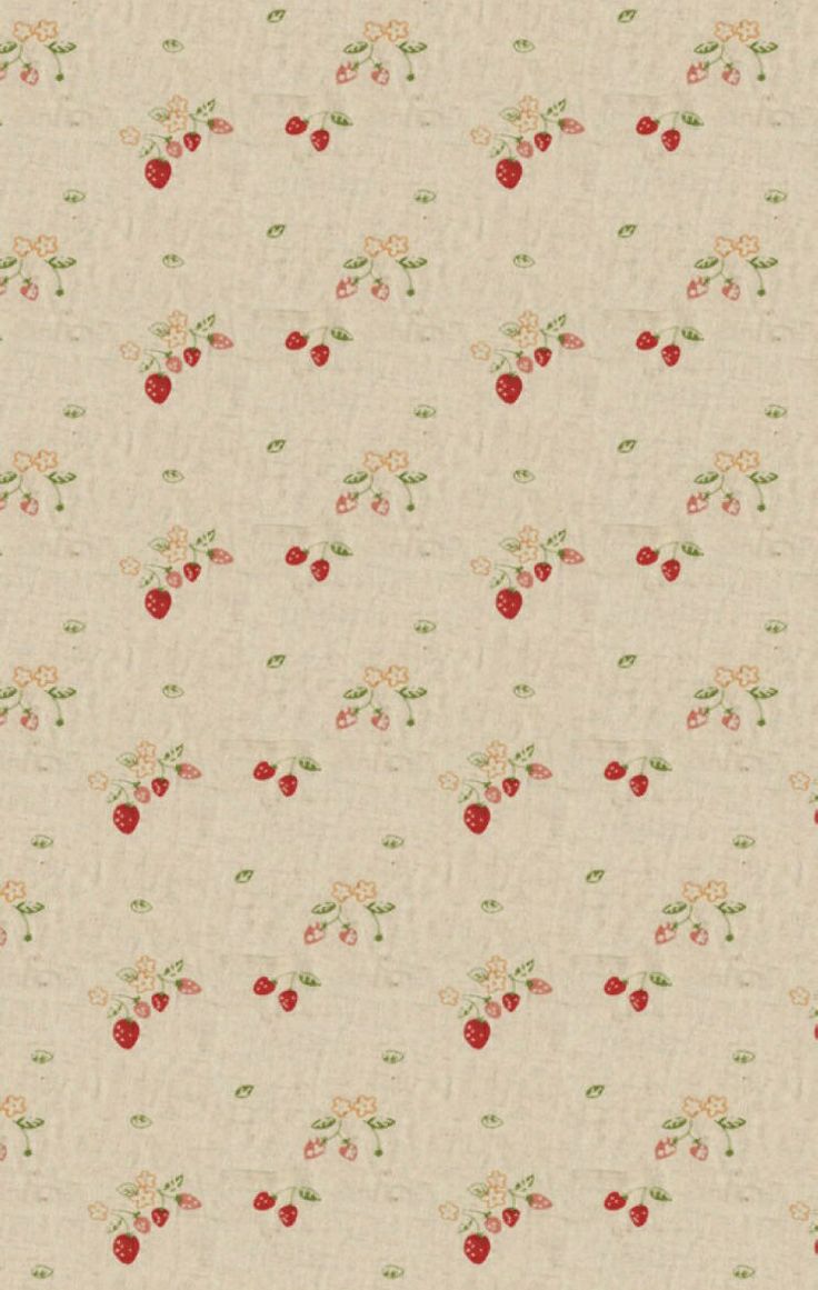 an old fashioned wallpaper with cherries on it