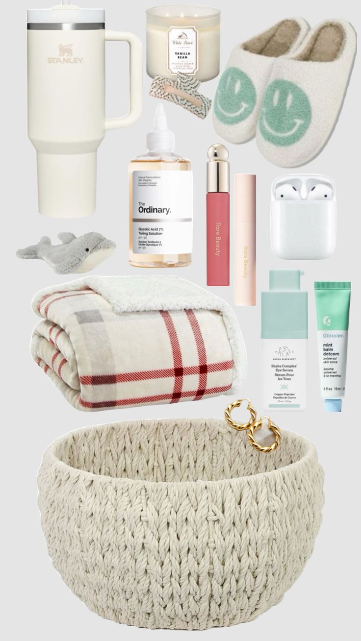 an assortment of personal care products and accessories