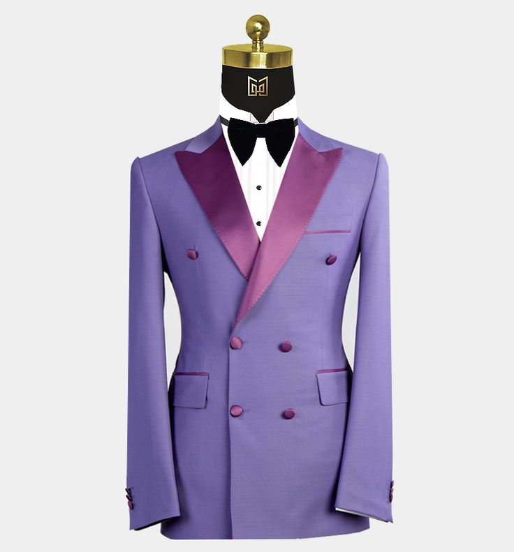 Classic Purple Tuxedo For Semi-formal Events, Classic Purple Blazer For Formal Occasions, Classic Fitted Purple Blazer, Elegant Purple Suit With Suit Collar, Fitted Purple Tuxedo With Notch Lapel, Purple Fitted Tuxedo With Notch Lapel, Classic Tailored Purple Suits, Purple Notch Lapel Suit For Business, Tailored Purple Suit With Notch Lapel