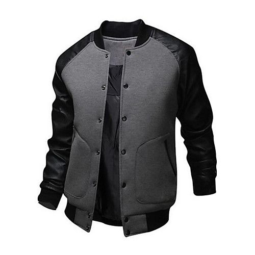 Category:Baseball Jackets; Season:Fall,Winter; Fabric:Polyester,Cotton; Sleeve Length:Long Sleeve; Gender:Men's; Style:Active; Elasticity:Micro-elastic; Occasion:Weekend,Daily; Outerwear Length:Regular; Fit Type:Regular Fit; Pattern:Patchwork; Outerwear Type:Bomber Jacket; Listing Date:11/10/2016; Bust:null; Length:null; SizeChart1_ID:2:77889; Dress Code:Casual; Collection:TS-Express; Base Categories:Clothing,Apparel  Accessories,Outerwear,Coats  Jackets; Special selected products:hot,COD Jaket Motor, Raglan Sleeve Jacket, Baseball Jacket Men, Polyester Jacket, Active Jacket, Leather Sleeve, Jacket Brands, Baseball Jacket, Mens Fashion Summer