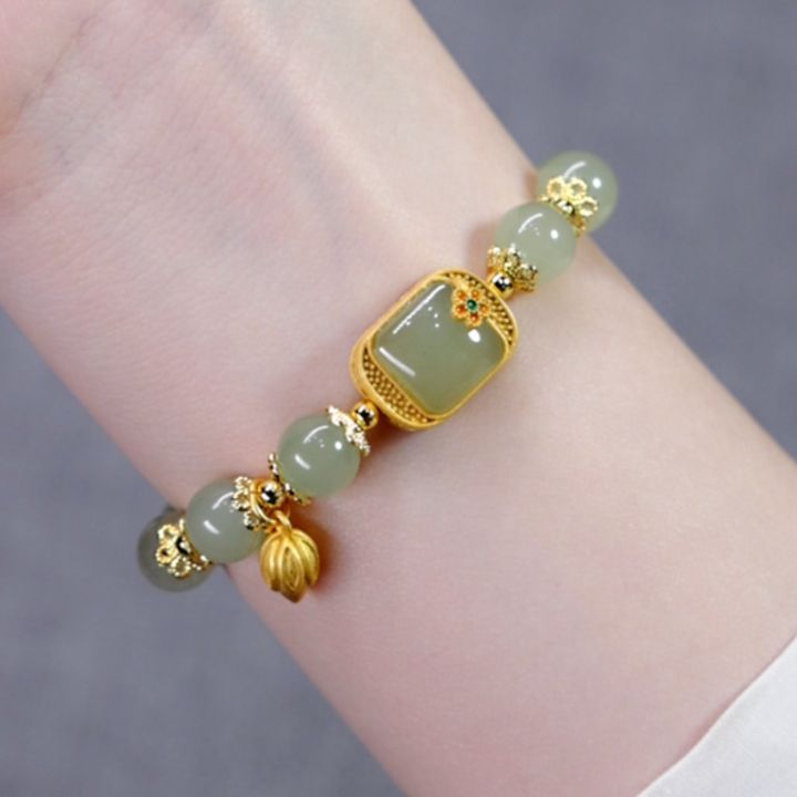 Belief • Emerald Jade stone bracelet – Deegnt Goddess Crystals, Lotus Bracelet, Handmade Jewlery, Boys Jewelry, Hetian Jade, Square Stone, Jade Bracelet, Agate Bracelet, Jade Jewelry