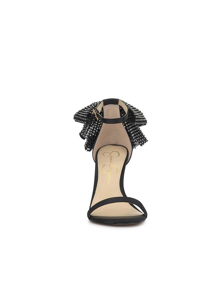 Product Description Embellished Bow Heeled Sandal Product Details Heel Height: 3.8" Satin Imported Black Embellished Sandals For Gala, Bow Heels, Sandals Heels, Heel Height, Sandals, Heels, Blue, Black