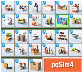 an image of various food items displayed on a table with the caption psim4