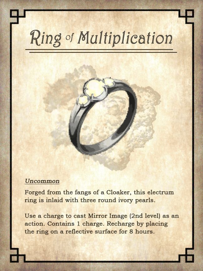 the ring of multiplication is shown in this card, which features an image of