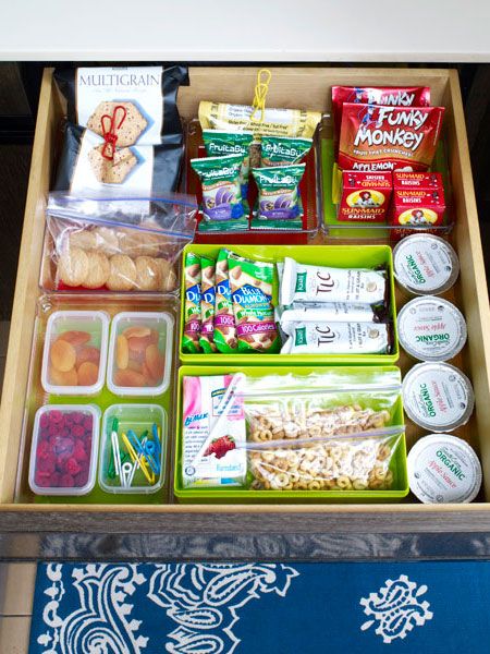 an open drawer filled with lots of food