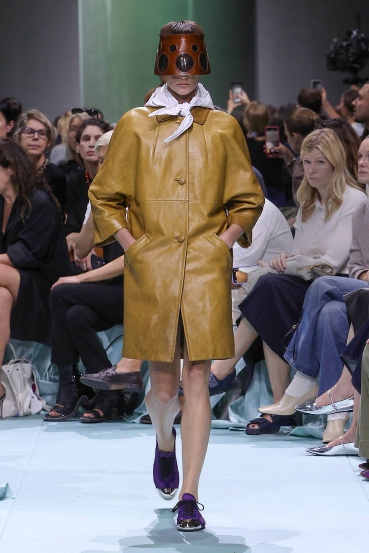 Herringbone Coat, Prada Spring, Floral Slip Dress, Milano Fashion Week, Miuccia Prada, Car Coat, Elegant Skirt, Raf Simons, Music Fashion