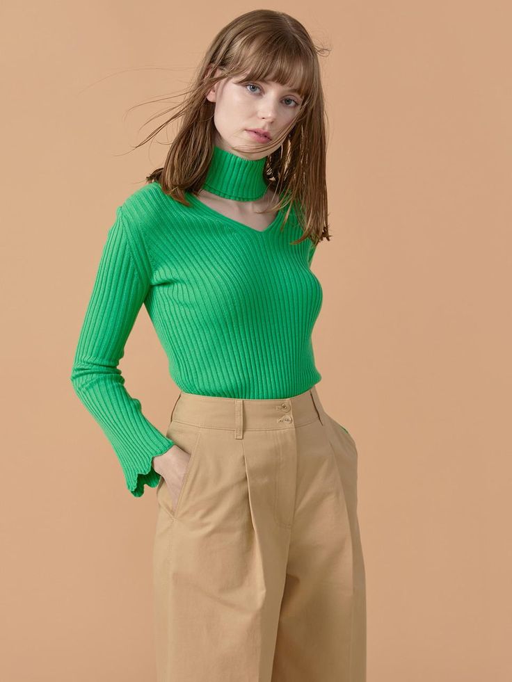 Composition : - MAIN FABRIC: 60% ACRYLIC / 35% NYLON / 5% CASHMEREColor : Green_36,Green_38,Green_34Country of Origin : KOREA Green V-neck Knit Top For Winter, Green Ribbed Tops For Work, Green Ribbed Tops For Workwear, Green Ribbed Sweater For Work, Green Ribbed Sweater For Workwear, Ribbed Green Sweater For Work, Green Ribbed Knit Top For Spring, Spring Green Fine Knit Tops, Spring Fine Knit Green Top