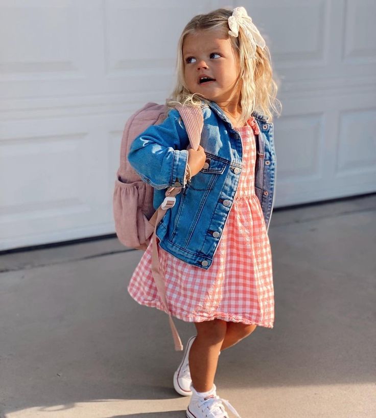 Preppy Kindergarten Outfits, 2nd Grade Outfits For Girls Ideas, Pre K Outfits Girls Back To School, Back To School Outfits Toddler Girl, Prek Outfit Girl, Back To School Outfits Kindergarten Girl, Preschool Girl Outfits, Kindergarten Girl Outfits, Picture Day Outfit Kids