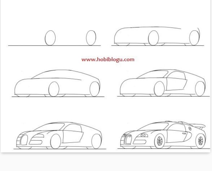 how to draw a bugatti car step by step drawing instructions for beginners