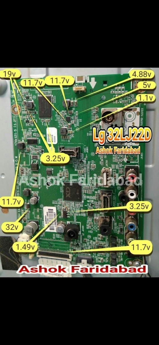 the motherboard is labeled with many different parts