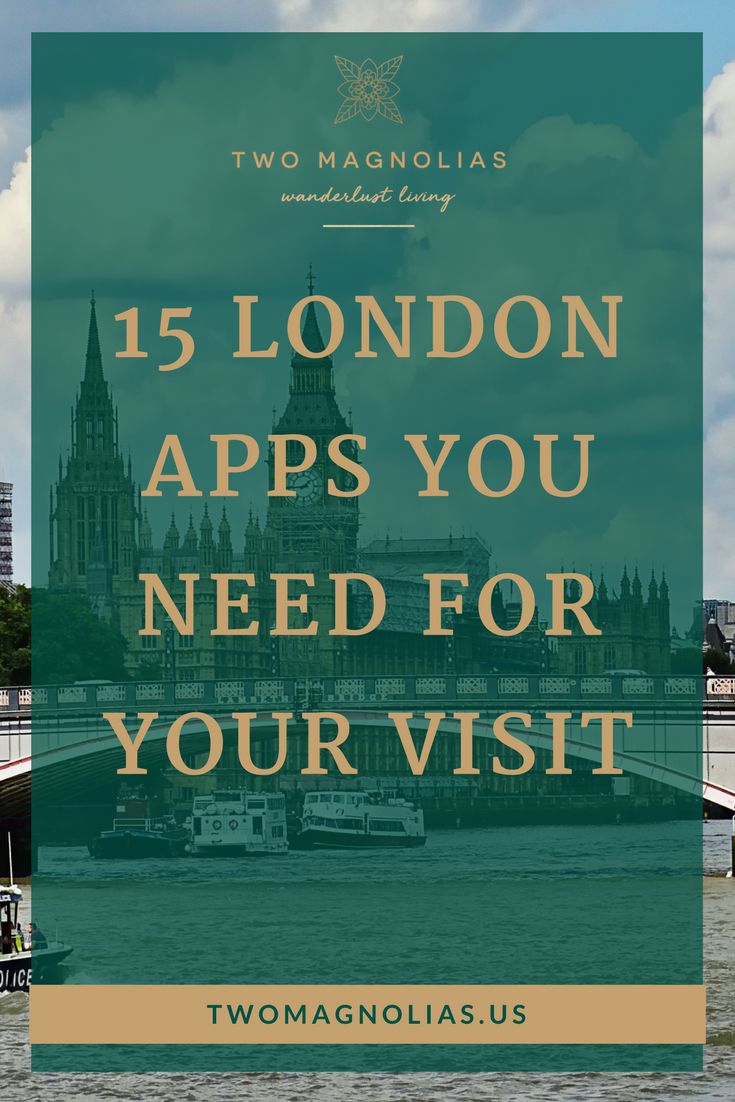 a sign that reads 15 london apps you need for your visit